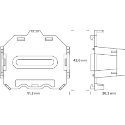 Nordtronic Clips til Box til DIN-skinnemontering, 5 stk