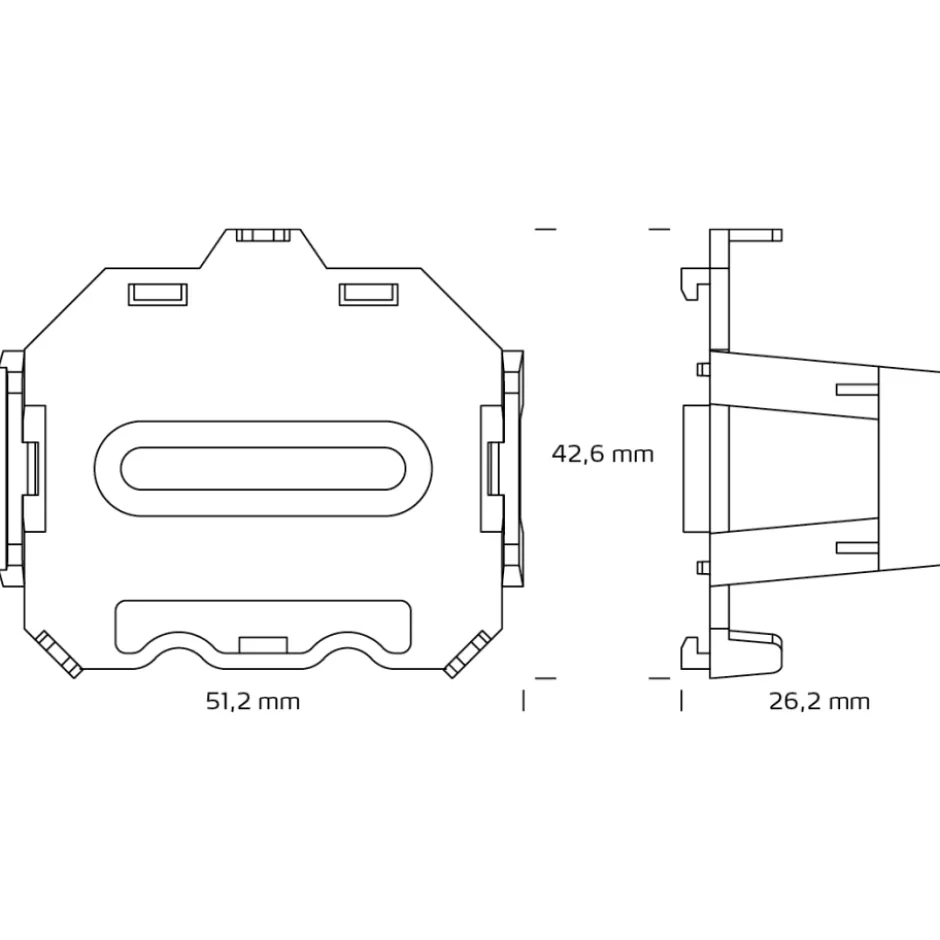 Nordtronic Clips til Box til DIN-skinnemontering, 5 stk