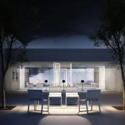 Nordtronic Conexos genopladelig bordlampe, sort
