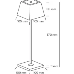 Nordtronic Conexos genopladelig bordlampe, sort