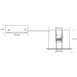Nordtronic Fast Install ECO indbygningsspot, børstet aluminium, 10-pak