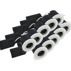 Nordtronic Fast Install ECO indbygningsspot, mat hvid, 10-pak