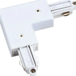 Nordtronic 1F hjørnestykke, jord på inderside, hvid