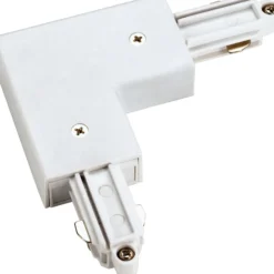 Nordtronic 1F hjørnestykke, jord på yderside, hvid