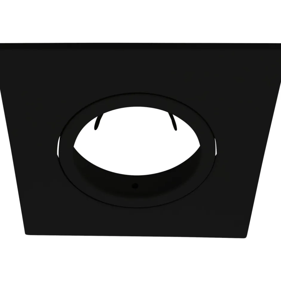 Nordtronic firkantet front til Quick Install G2 og Uni Install G2 spots, sort