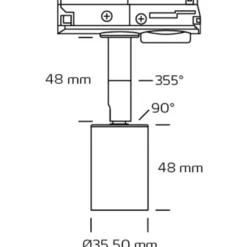 Nordtronic 1F Spot Track Eco skinnespot, hvid