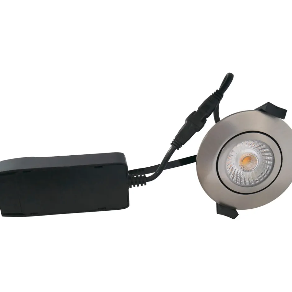 Nordtronic Low Profile ECO indbygningsspot, børstet alu, 2700K
