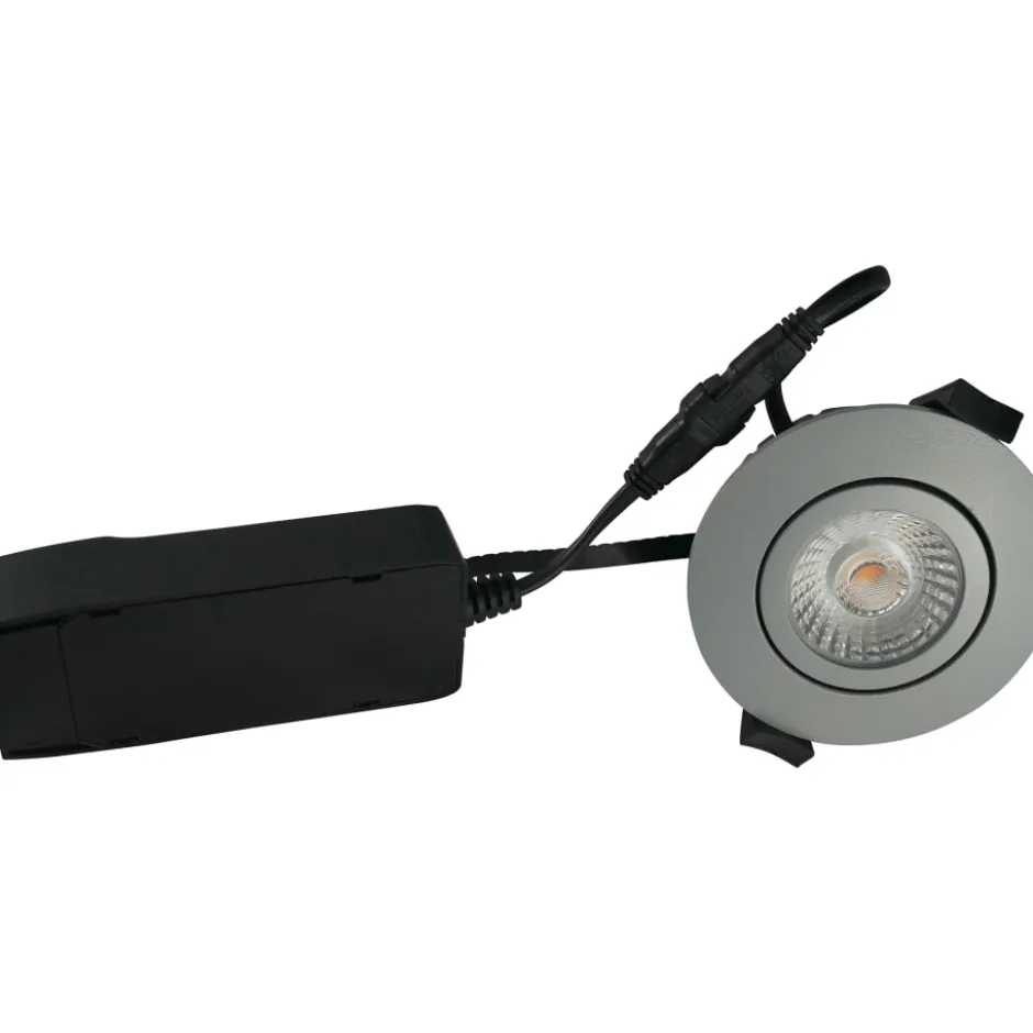 Nordtronic Low Profile ECO indbygningsspot, grå, 3000K