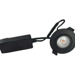 Nordtronic Low Profile ECO indbygningsspot, mat sort, 2700K
