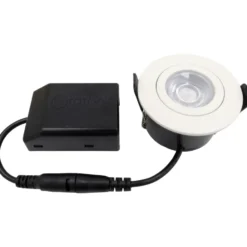 Nordtronic Low Profile Flexible G2 indbygningsspot, Ø7,5 cm, hvid, 3000K