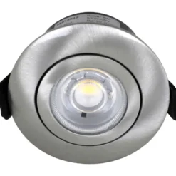 Nordtronic Low Profile Flexible indbygningsspot, driver, Ø5,5 cm, børstet alu, 2700K