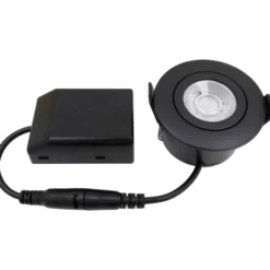 Nordtronic Low Profile Flexible indbygningsspot, Ø5,5 cm, sort, 4000K