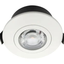 Nordtronic Low Profile Flexible indbygningsspot, Ø7,5 cm, hvid, 4000K