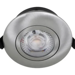 Nordtronic Low Profile Flexible indbygningsspot, Ø8,3 cm, børstet alu, 2700K