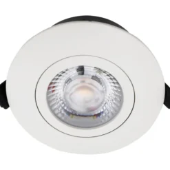 Nordtronic Low Profile Flexible indbygningsspot, Ø8,3 cm, hvid, 2700K