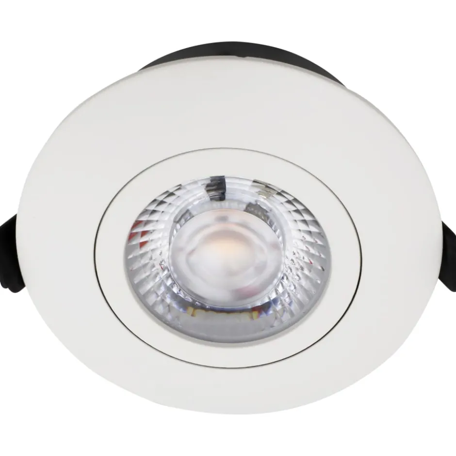 Nordtronic Low Profile Flexible indbygningsspot, Ø8,3 cm, hvid, 2700K