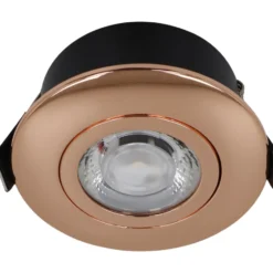 Nordtronic Low Profile Flexible udendørs indbygningsspot, Ø7,5 cm, kobber, 4000K