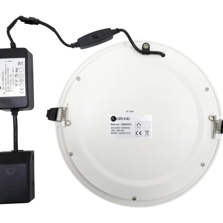 Nordtronic Lucette G2 indbygningsspot, Ø25 cm