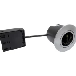 Nordtronic Quick Install indbygningsspot, GU10, rund, børstet aluminium