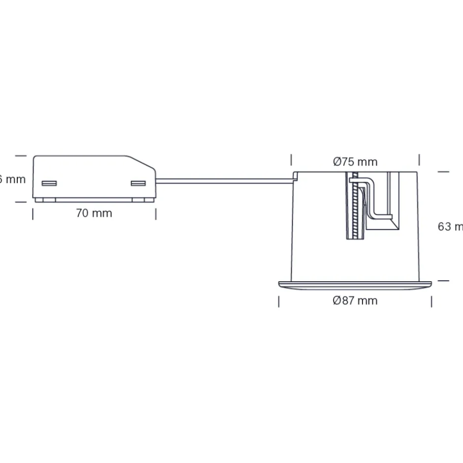 Nordtronic Quick Install indbygningsspot, GU10, rund, mat hvid