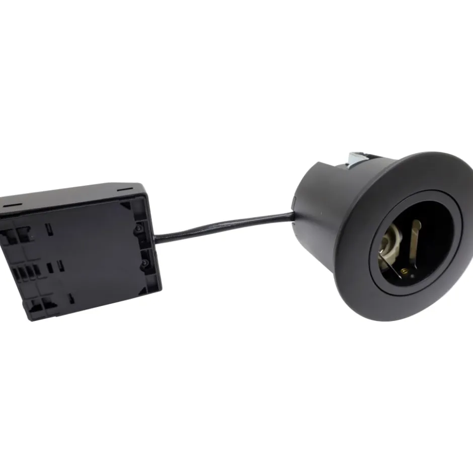 Nordtronic Quick Install indbygningsspot, GU10, rund, mat sort