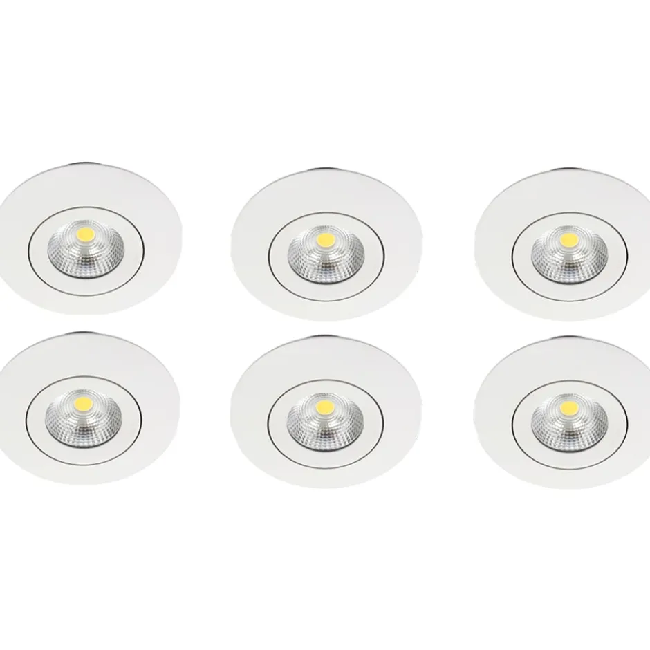 Nordtronic Velia Eco CCT indbygningsspot, 6-pak