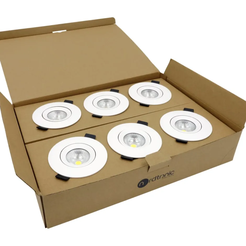 Nordtronic Velia Eco CCT indbygningsspot, 6-pak