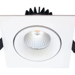 Nordtronic Velia Tilt indbygningsspot, firkantet, mat hvid, 2700K