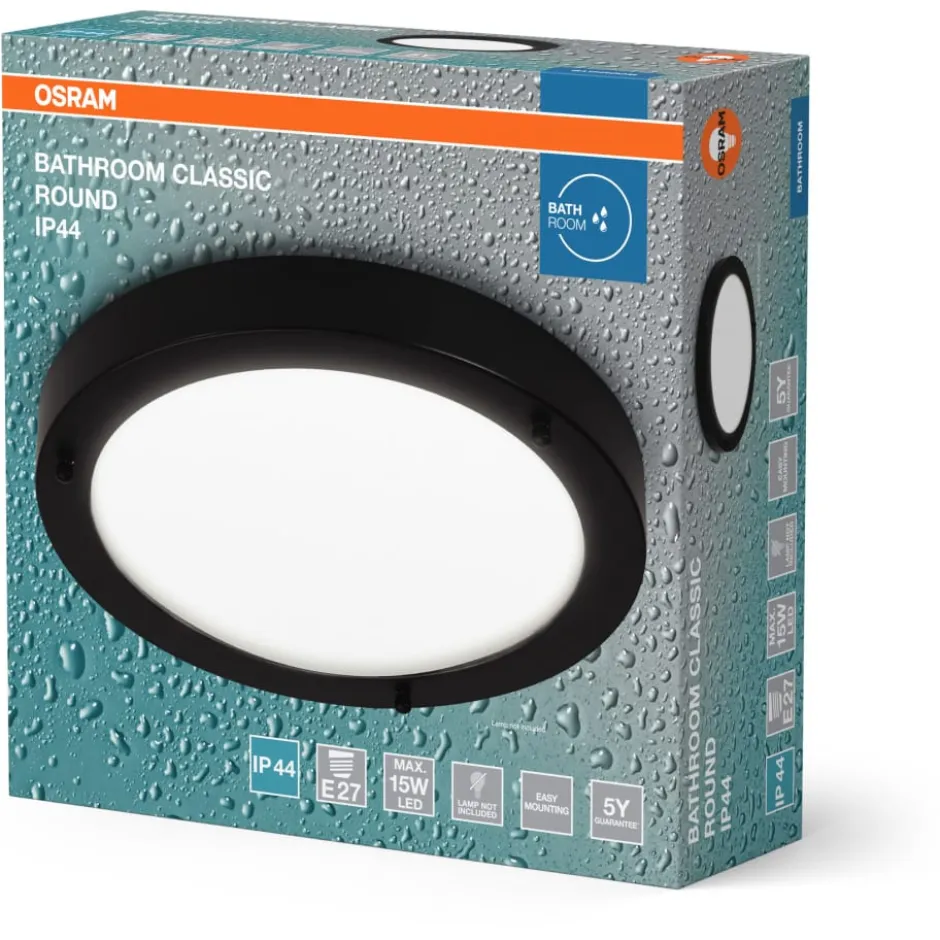 Osram Bathroom loftlampe, sort