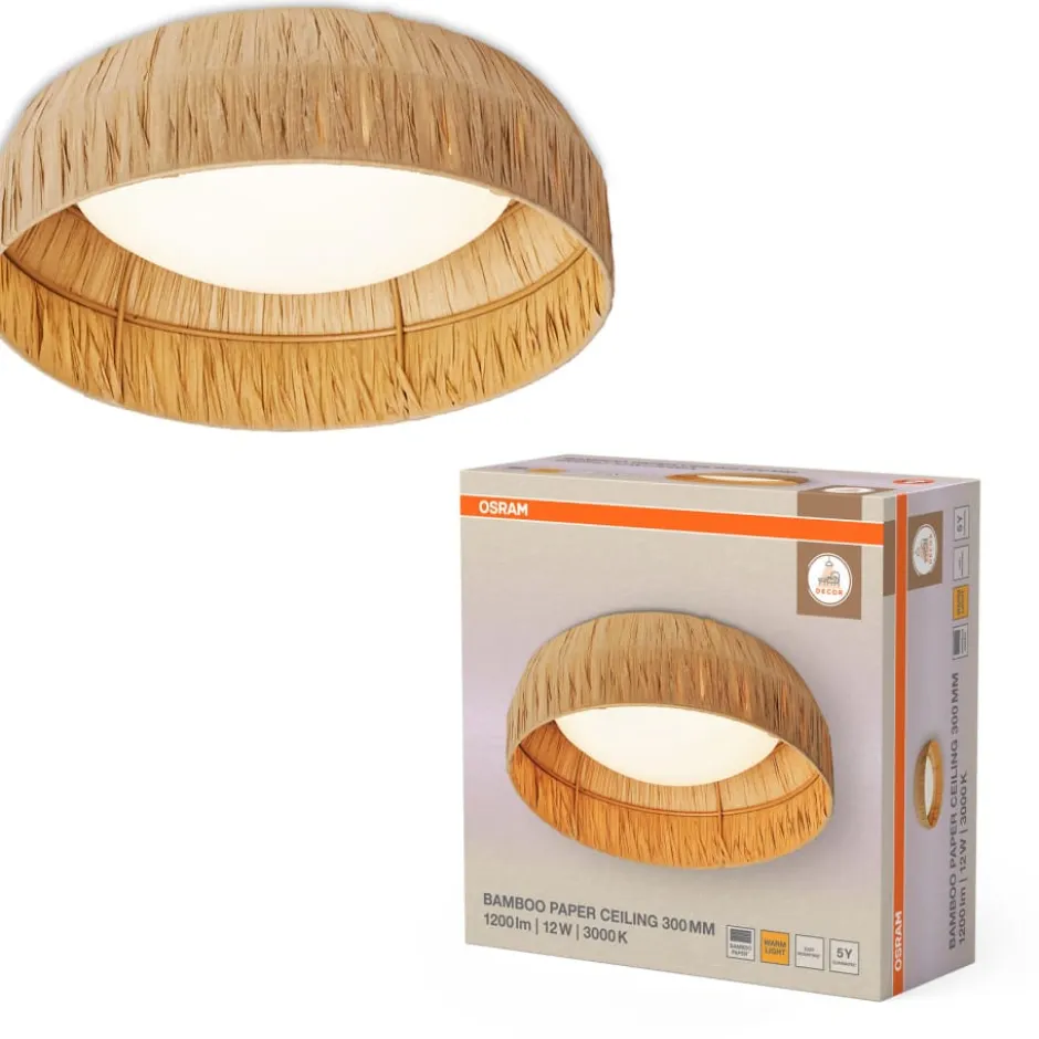 Osram Decor Bamboo Paper loftlampe, Ø30 cm
