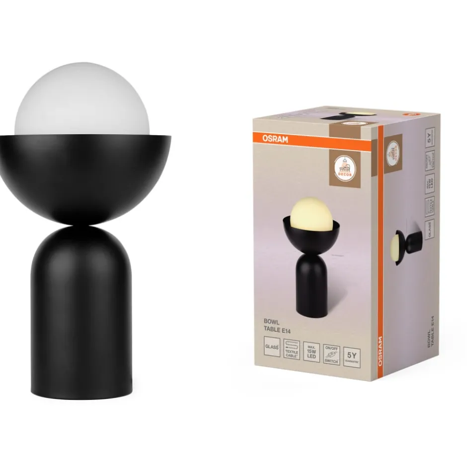 Osram Decor Bowl bordlampe, sort