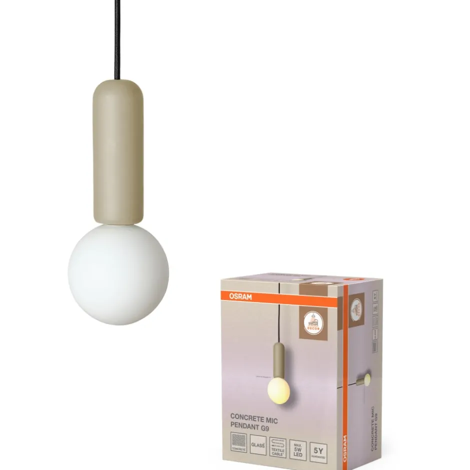 Osram Decor Concrete Mic pendel, beige