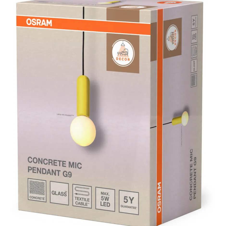 Osram Decor Concrete Mic pendel, gul