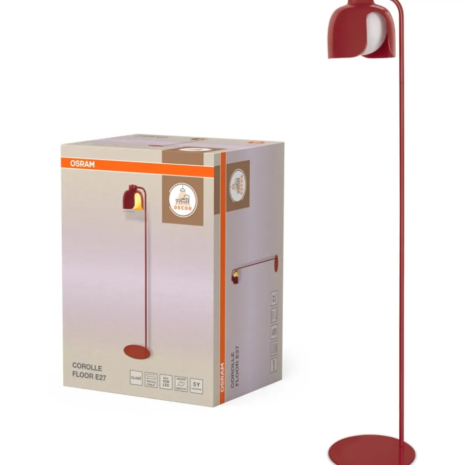 Osram Decor Corolle gulvlampe, rød