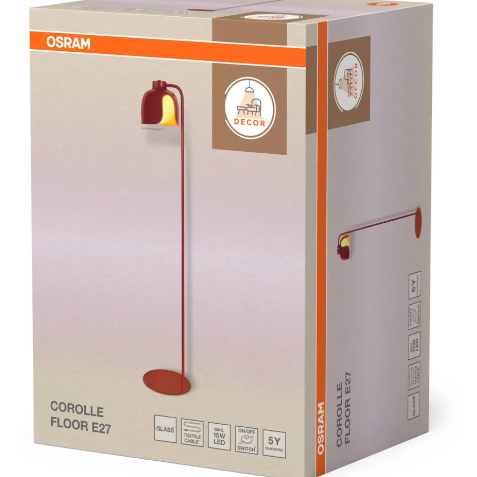 Osram Decor Corolle gulvlampe, rød