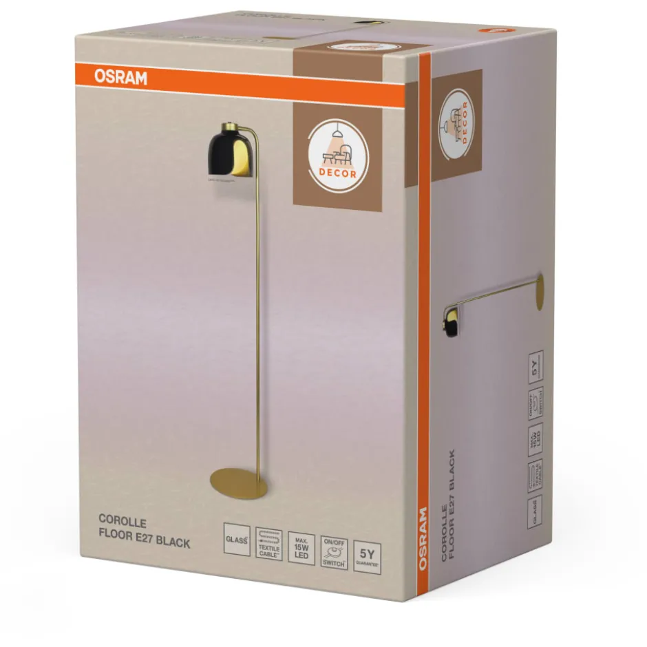 Osram Decor Corolle gulvlampe, sort