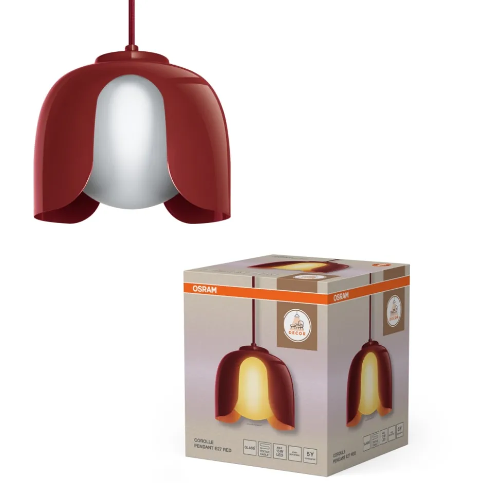 Osram Decor Corolle pendel, rød