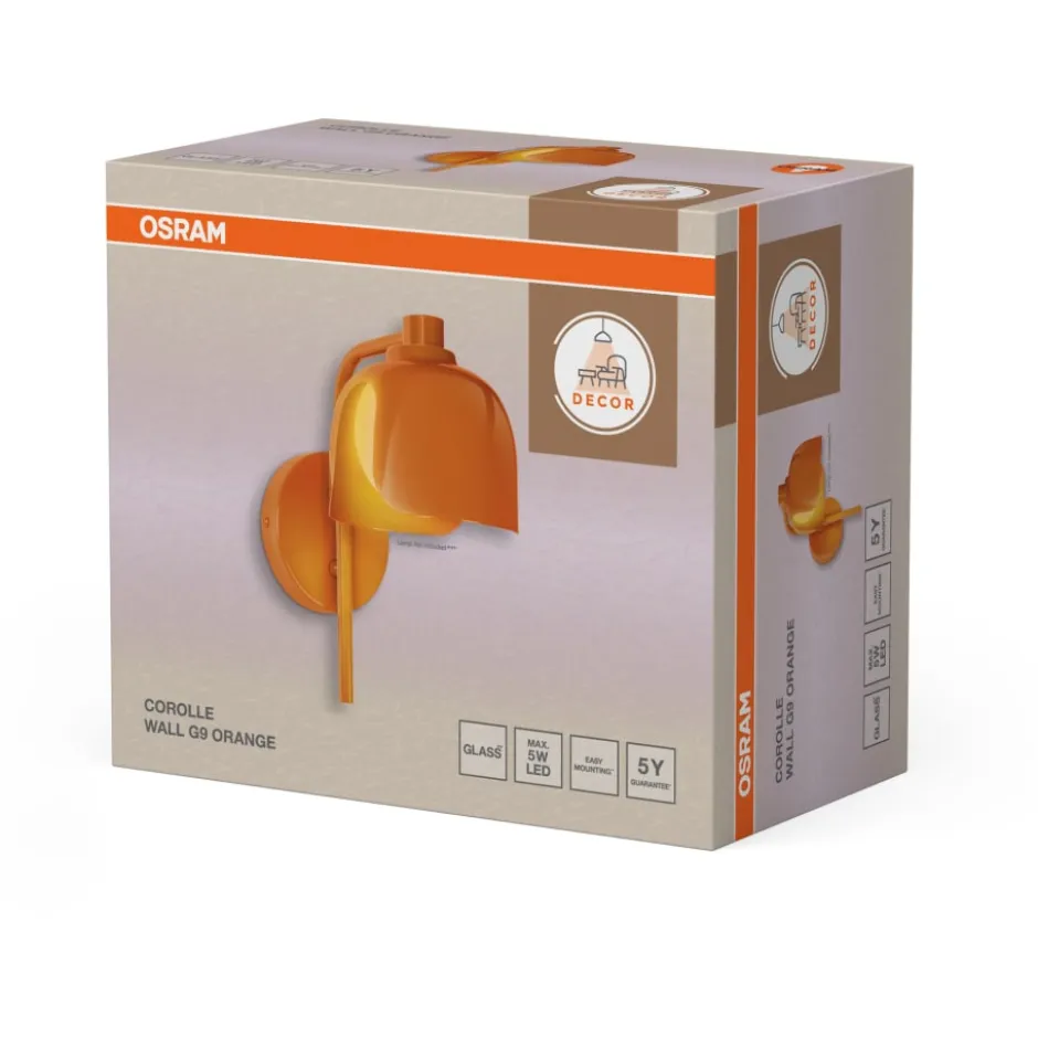 Osram Decor Corolle væglampe, orange