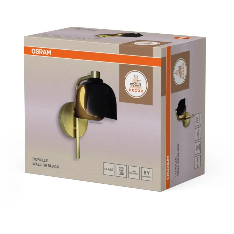 Osram Decor Corolle væglampe, sort