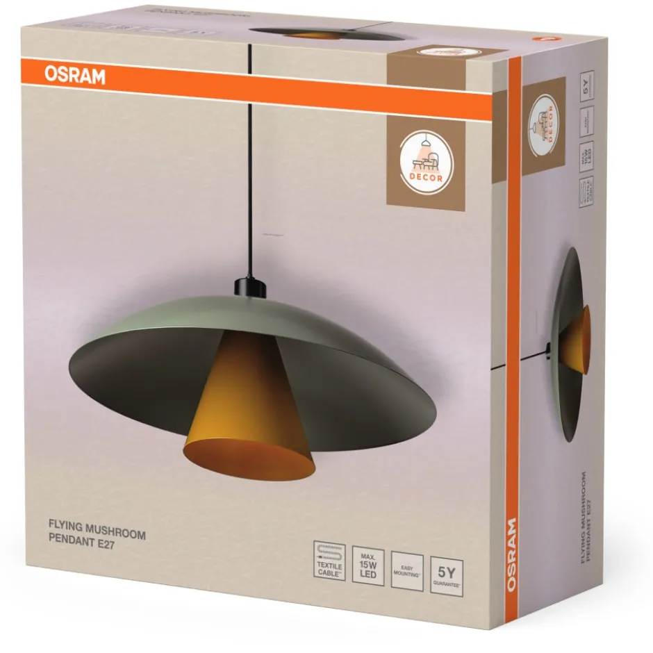 Osram Decor Flying Mushroom pendel, grøn/gul