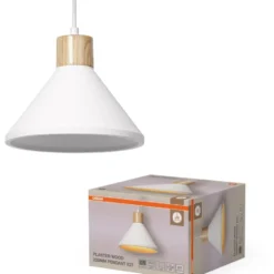Osram Decor Plaster Wood pendel, Ø22 cm