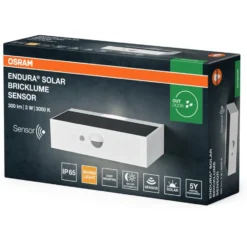 Osram Endura Style Bricklum solcelle væglampe med sensor