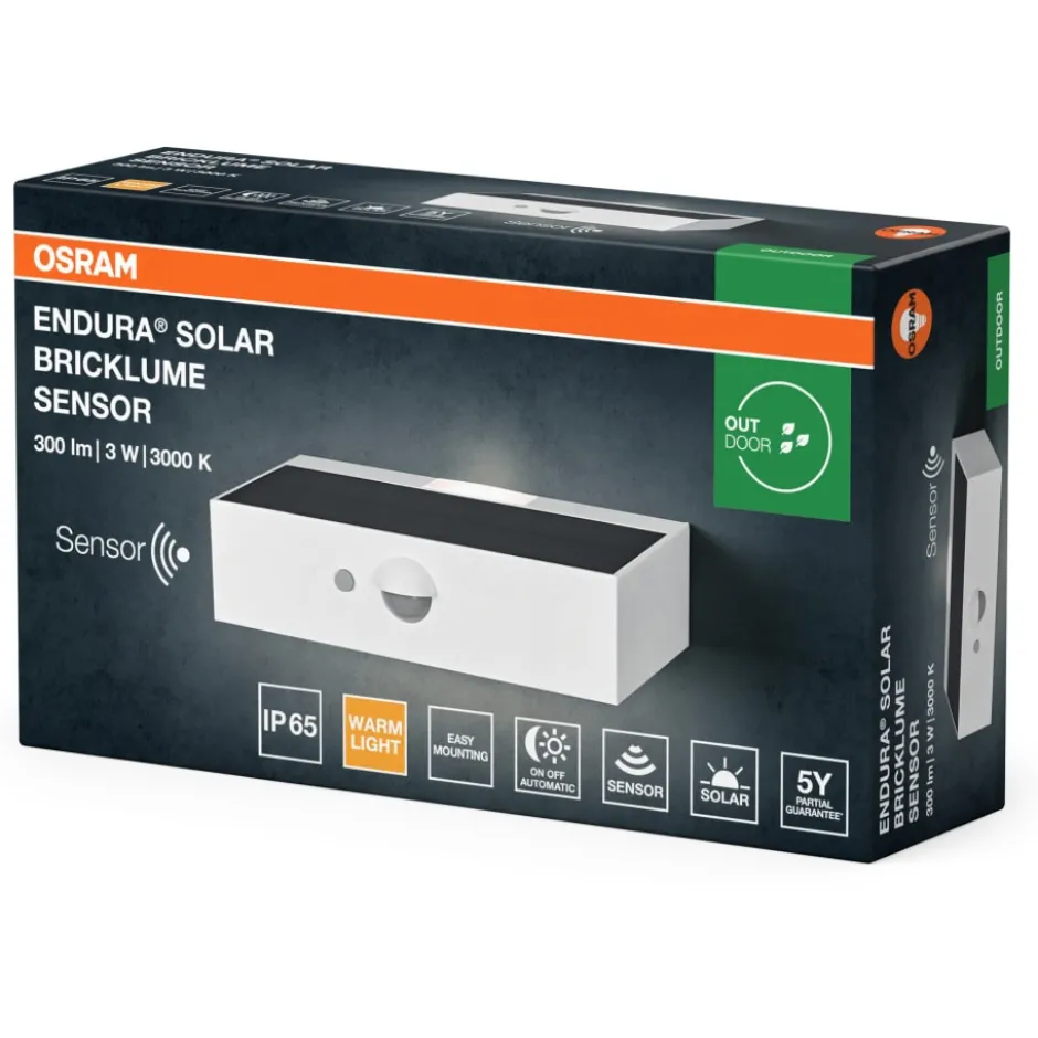 Osram Endura Style Bricklum solcelle væglampe med sensor