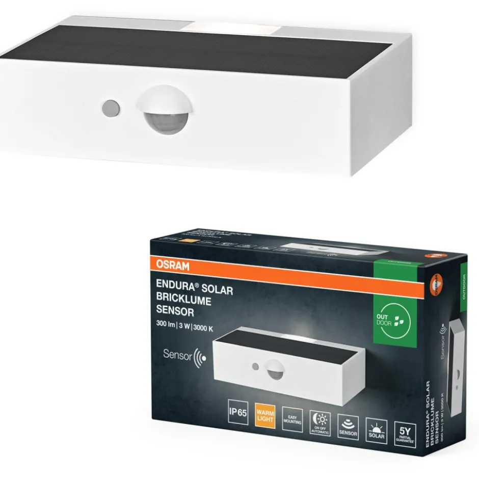 Osram Endura Style Bricklum solcelle væglampe med sensor