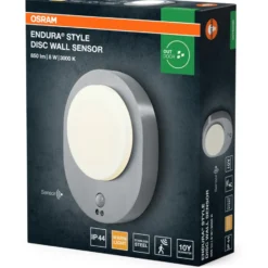 Osram Endura Style Disc udendørs væglampe med sensor