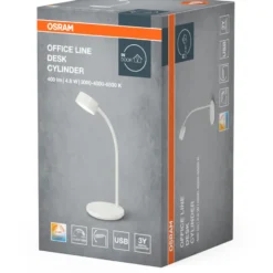 Osram Office Cylinder skrivebordslampe, hvid