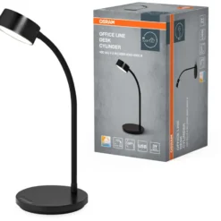 Osram Office Cylinder skrivebordslampe, sort