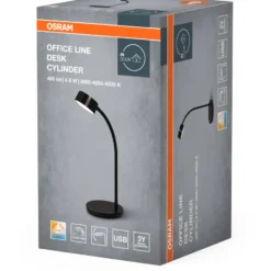 Osram Office Cylinder skrivebordslampe, sort