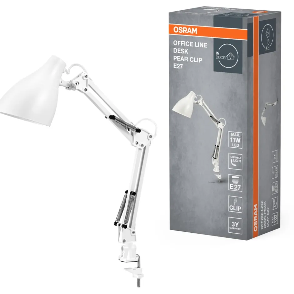 Osram Office klemmelampe, hvid