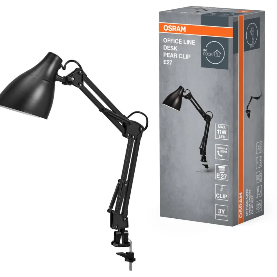 Osram Office klemmelampe, sort
